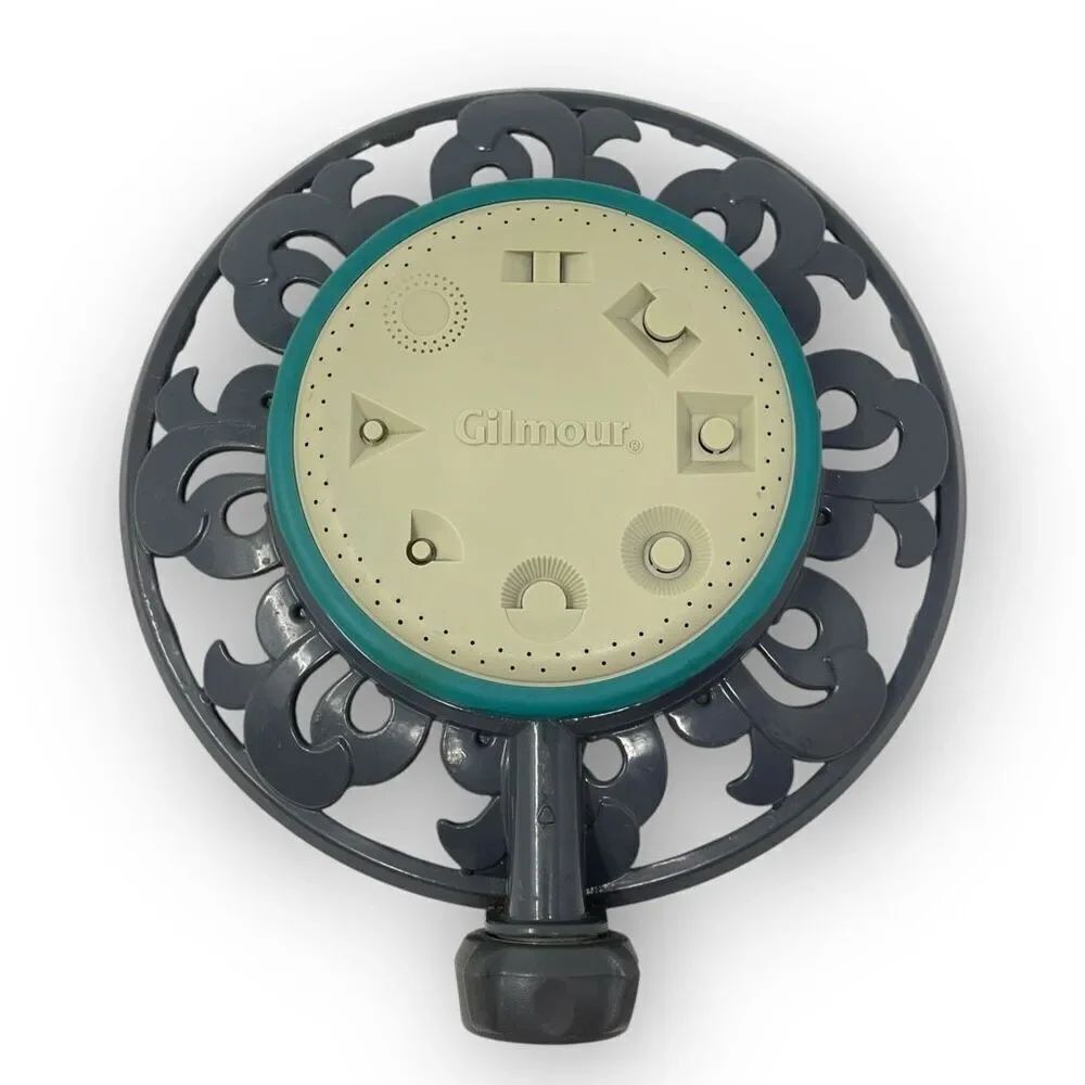 Gilmour 8 Pattern Stationary Sprinkler Heavy Duty Gardening Lawn Care Ring Base